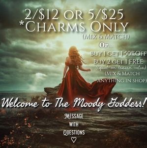 HURRY IN SALE!! Buy 2 get 1 FREE!! Buy 1 get 1 50%OFF! 2/$12 or 5/$25 Charms 🌙✨